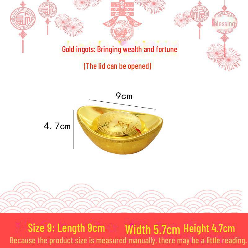 Gold Ingots Simulation & Props: New Year Candy Box, Spring Festival Décor, Wealth-Attracting Wedding Ornaments