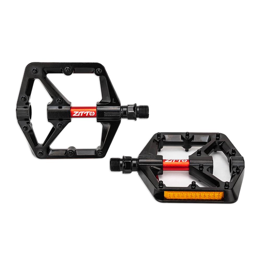 ZTTO MTB Bicycle Pedal DU Bushing Bearings Flat Pedals Aluminum Alloy AM Enduro Mountain Gravel Road Bike Riding 9/16 Thread