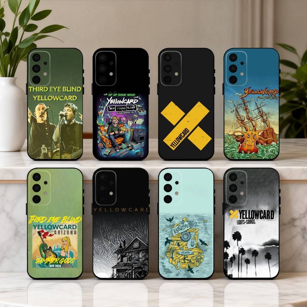 Rockin Y-Yellowcard Band phone Case For Samsung Galaxy A73,A72,A71,A70,A53,A52,A51,Others Soft Black Shell