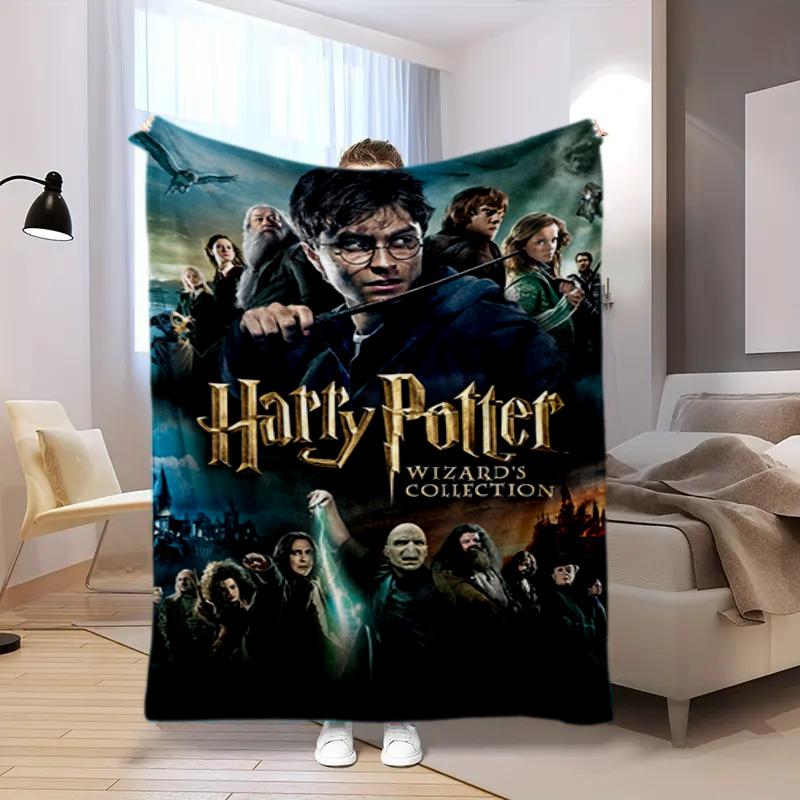 1PC science fiction themed Harry Potter printed blanket, all season lightweight home office outdoor nap multifunctional blanket