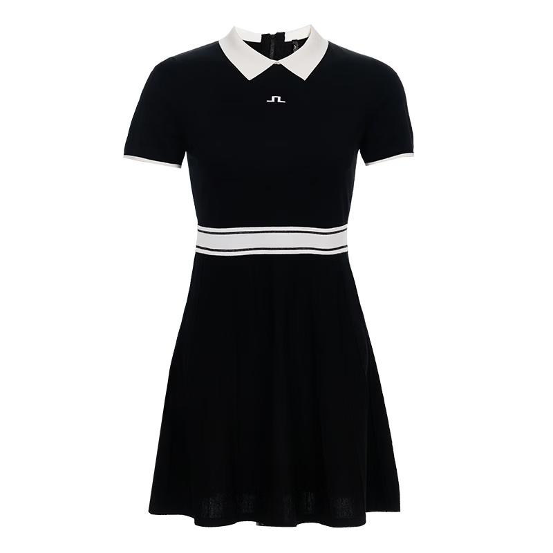 J.Lindeberg Women s Color Block Pleated Golf Polo Dress S