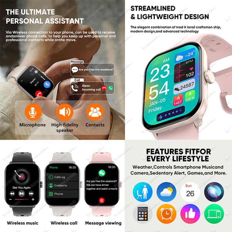New GPS Track Smart Watch 2.01 Inch Ultra HD  Screen Movement Run Track Heart Rate Monitor Bluetooth Call Smartwatch