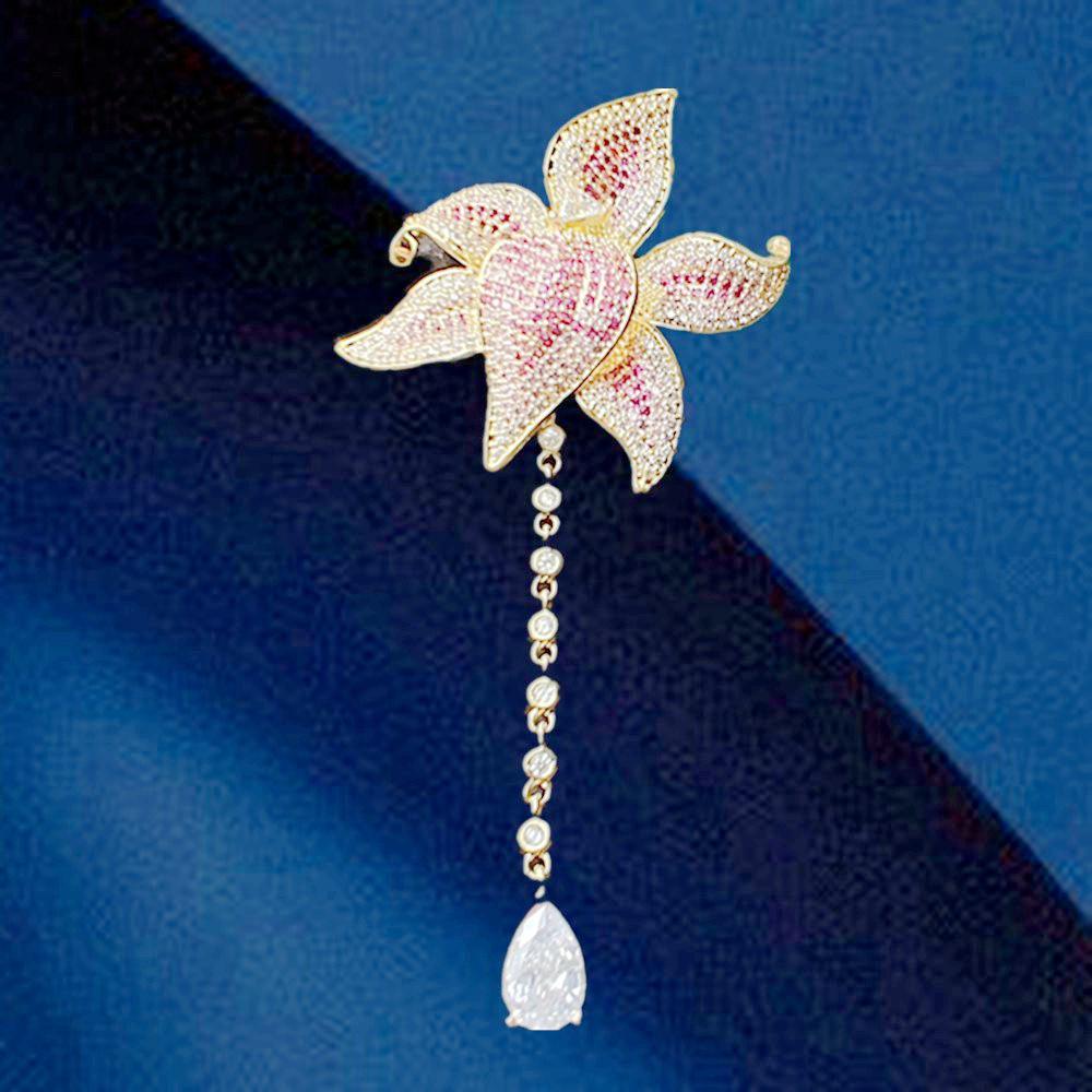 

Lily Zircon Brooch: Elegant Light Luxury Women s Fashion Accessory