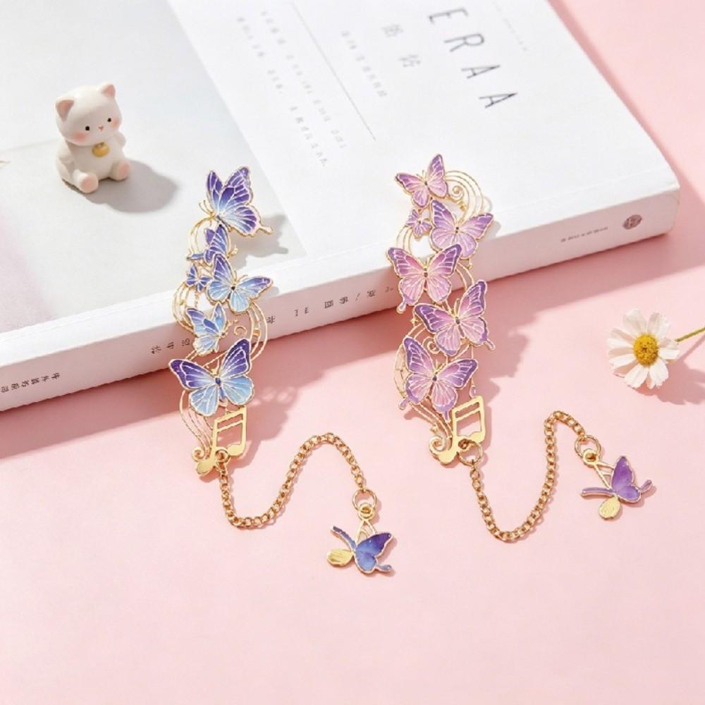 Colorful Vintage Bookmark Sturdy Chain Metal Bookmark Gifts Butterfly Bookmark  Bookstore