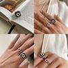 Style Stunning Hepburn Square Ring Featuring Drip Glaze Pearl Flower In S925 Silver