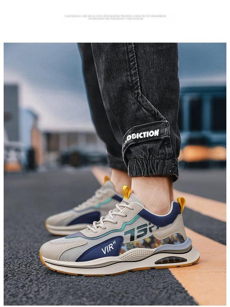 Men's 2025 Korean Mesh Casual Sneakers - Student Running & Dad Shoes