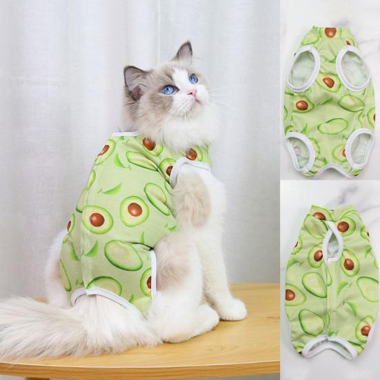 Cat Recovery Suit Wound Prevention Anti Licking Breathable Kitten Shirt After Surgery Wear Pet Clothes