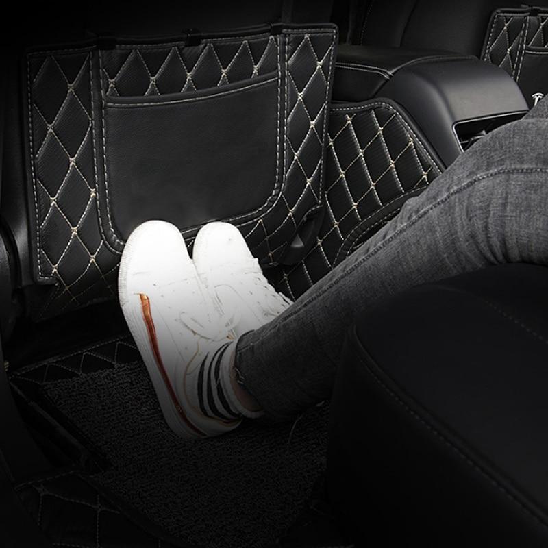 My Good Car Seat Pad Cover Protective PU Leather Children Accessories Anti Kick Mat Interior Styling Car For Tesla Model 3