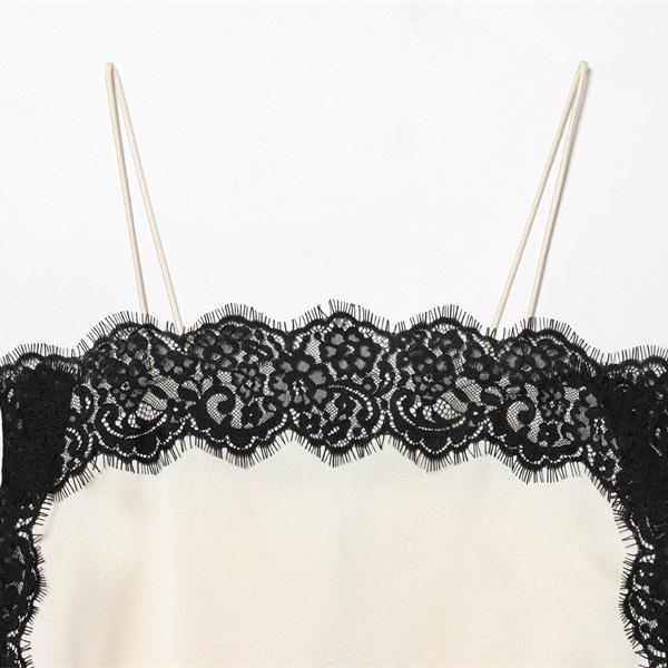 Winter 2025 European & American Style Women's Silk Satin Lace Top