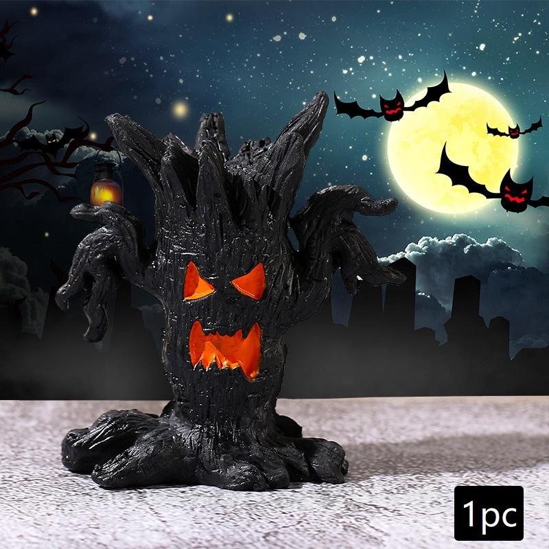 Micro Landscape Halloween Dryad Ornaments Mini Dryad Shape Craft Resin Ornament For Halloween Party Horror Atmosphere Home Decor