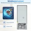 Mini Frigorifero Risparmio Energetico 106L, 60L Frigorifero + 46L Congelatore, 7 Impostazioni di Temperatura, Porta Argentata + Corpo Nero, Illuminazione LED, 166 kWh/Anno, 45 dB