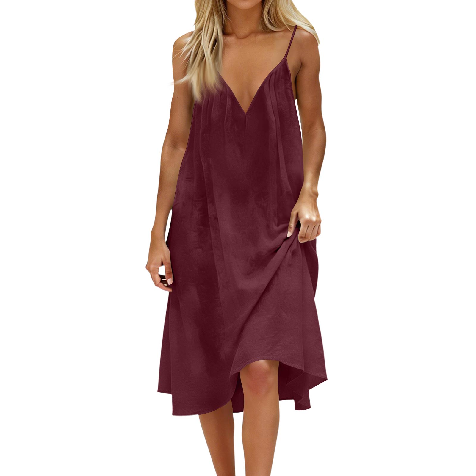 

Women s Backless Strapless Dresses, Backless Loungewear Dress, Sleeveless, House Dress, Long Dress With Back Bow XL винний