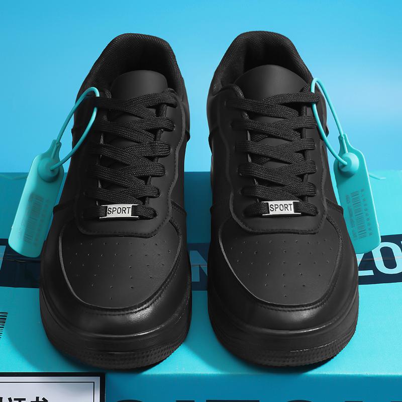 Putian summer new thick-soled black casual board shoes student height-increasing sports leather shoes