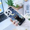 Y2K Black Cat Art Phone Case For iPhone 17,16,15,14,13,12,Pro MAX Black Matte Shockproof Cover