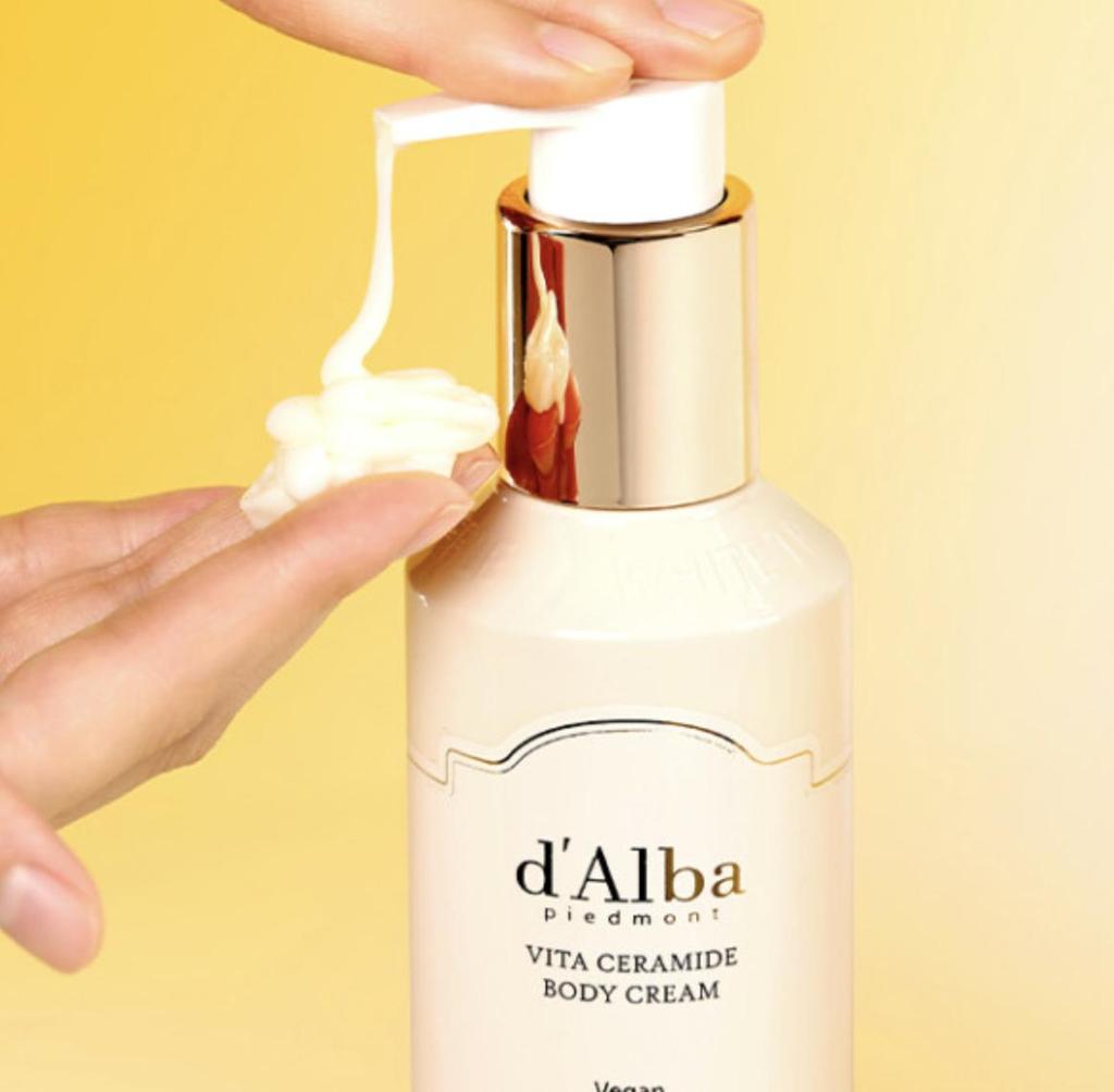 d'Alba Vegan Vita Ceramide Body Cream Nourishing & Moisturizing 270ml Daily Body Lotion Hydrating Body Care