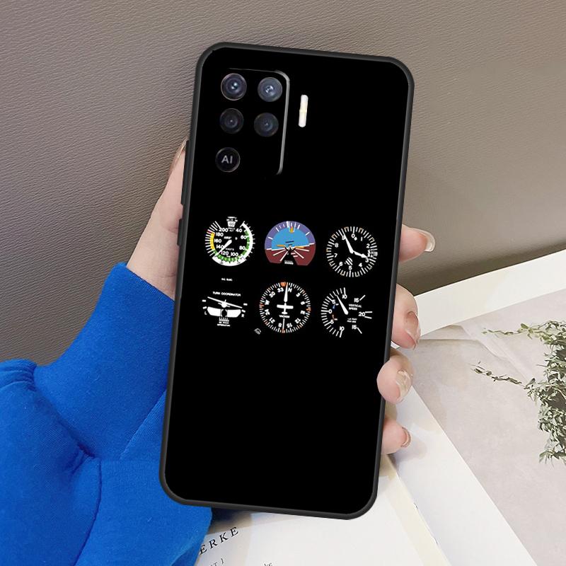Aviation Aeroplane Pilot Cockpit For OPPO Find X3 X5 Pro A9 A5 A31 2020 A15 A16 A52 A72 A1K A83 A91 A54 A74 A94 A53S Case