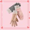 Women's Warm Gloves Touch Screen Wind proof and Cold Riding Korean Version Cute Student Plus Velvet Thickened Autumn and Winter Gloves