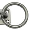 6mm 316 Stainless Steel Marine Grade Hook Marine Eye Plate With Ring Lashing Tie Down Boat Yacht Accessories