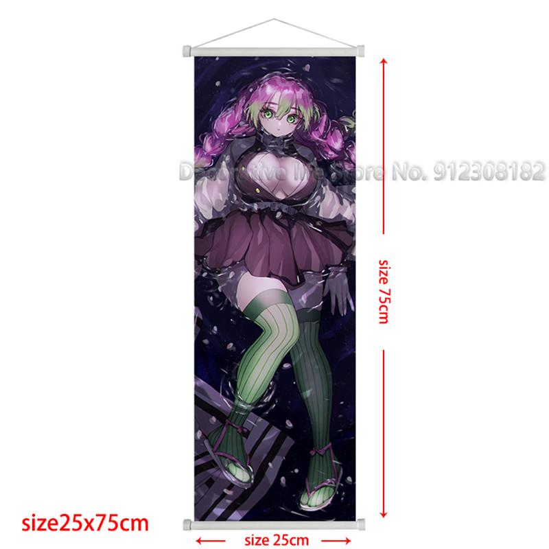 Demon Slayer Scroll Poster Kamado Tanjirou Canvas Painting Nezuko Classic Wall Art Pictures for Living Room Home Decoration