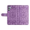 For Samsung Galaxy M15 5G/F15 5G PU Leather Phone Case Imprinted Sunflower Card Holder Stand Phone Cover