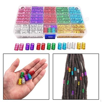 170 Pieces Rings Hair Decorations, Aluminum Dreadlocks Beads Metal Cuffs Decorations