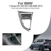 For BMW 1 Series E81 E82 E87 E88 2008-2013 Accessories Carbon Fiber Car Gear Shift Panel Side Strip Storage Box Frame Sticker