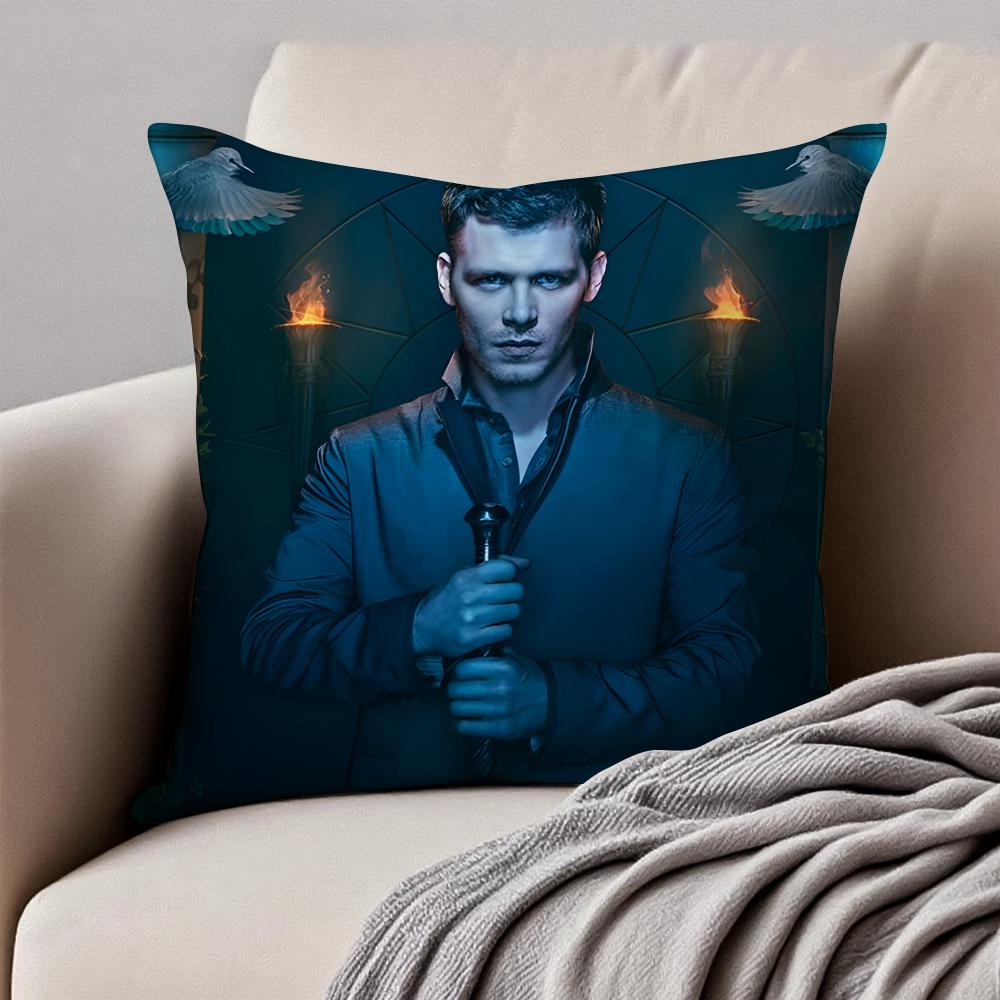 K-Klaus Mikaelson Vampire Diaries Cushion Cover Pillowcase Anti-Dustmite Invisible Zipper Short Plush Sofa Cushion