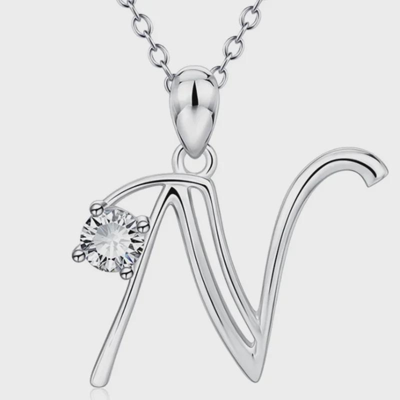 Weiya Wish Diamant Alphabet Anhänger Halskette - Trendig und Stilvoll