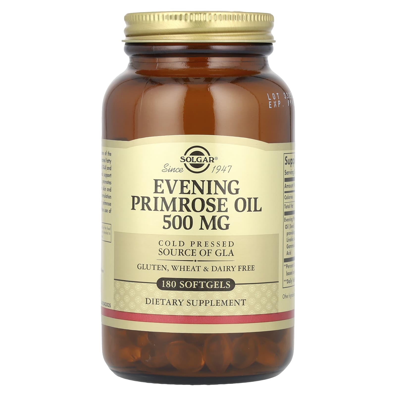 

Solgar, evening primrose oil, 500 mg, 180 softgels