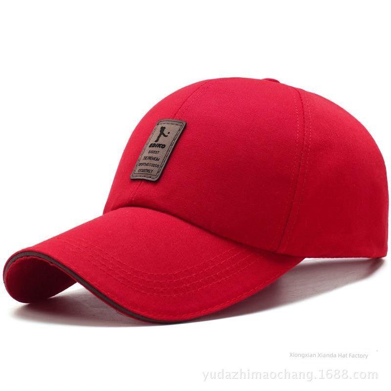 

Kerry Embroider Perforated Hat Outdoor Baseball Cap Men Sports Peaked Cap Polyester Embroidered Letter Sun Protection Hat Cross Fashion Red Default Size