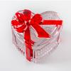 Candy Jar with Lid Glass Heart Shaped Clear Cookie Bowl Candy Storage Container Serving Dish for Snacks Jewelry Red Bow