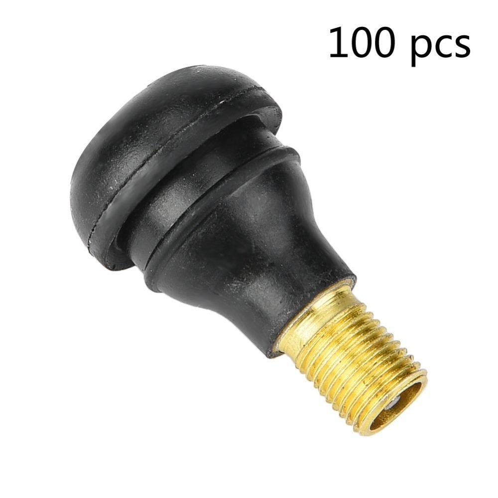 100PCS Various Specifications Tire Valve Stem Black Tyre Valve Stem Snap in Valve Stem Auto Shop TR412