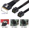 NFHK UltraPort Slimline SAS Slim 8i to Dual 4i Mini SAS HD Cable PCI-E 4.0 SFF-8654 74-pin SFF-8643 PCI-Express