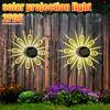 2PCS Solar Peacock Projection Lights Outdoor LED Wall Lamp Warm White/RGB Waterproof Solar Garden Lamp for Lawn Patio Xmas Decor
