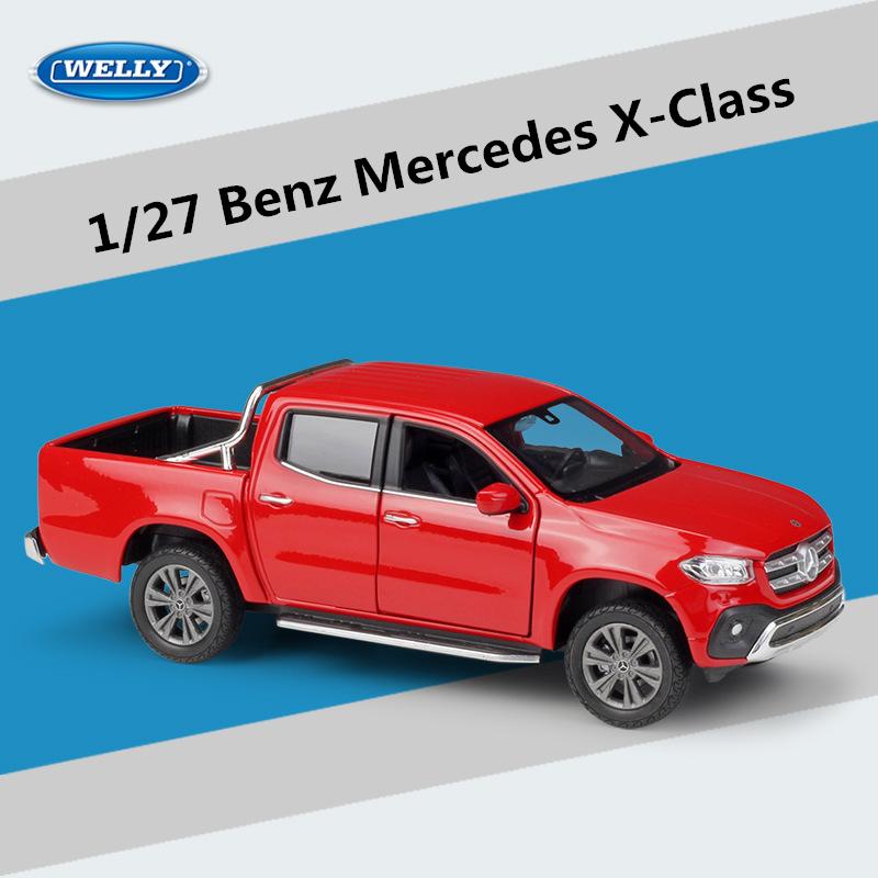 

WELLY 1:24 Mercedes Benz X-Class Alloy Pickup Car Model Diecast & Toy Off-road Vehicles Metal Car Model Simulation Children Gift красный