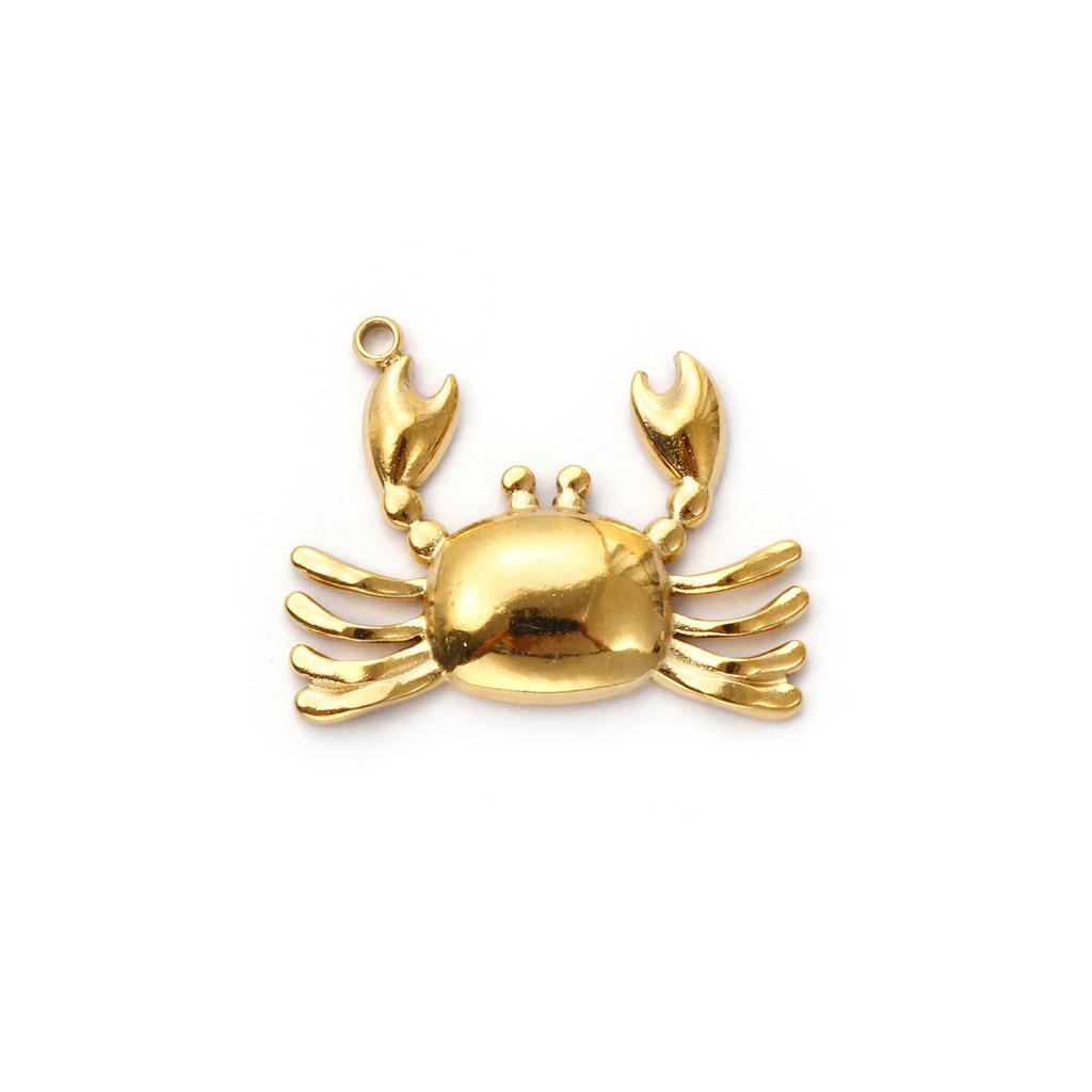 2 Pcs 304 Stainless Steel Ocean Charms 18K Gold Plated Starfish Conch Seal Coconut Tree Pendants For DIY Necklace Jewelry Making