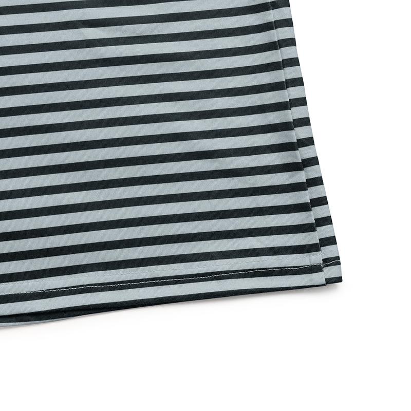 VEZFAA Women's Fashion Casual Stripe Print High Waist Trousers Pants & Capris