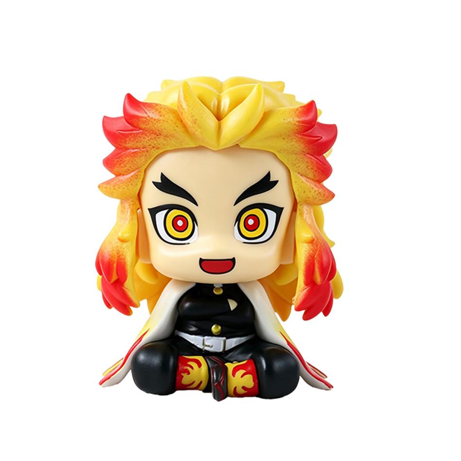 10Cm Anime Merch Tanjirou Doma Sanemi Rengoku Obanai Q Version Pvc Collectible Model Toy For Kids Adults Gifts
