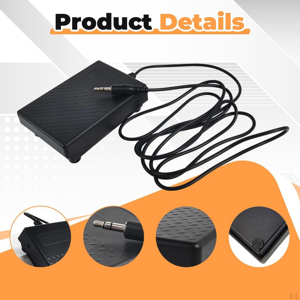 Electronic Piano Damper Sustain Pedal with Cable 1.7M Accessory Heavy Duty Versatile 3.5mm Jack