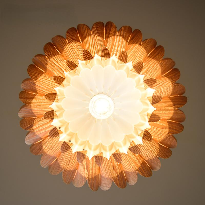 Solid Wood Restaurant Pendant Lamp Wooden Art Lamp Bedroom and Living Room Pendant Lamp