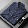 Plus Size 10XL Men's Spring and Autumn Short Sleeved Shirt, Men's Casual Loose Elastic Shirt