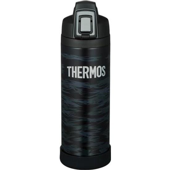 Thermos Water Bottle Vacuum Insulated Sports Strap 1L Black Gray Cold Retention Only FJI-1001 BKGY