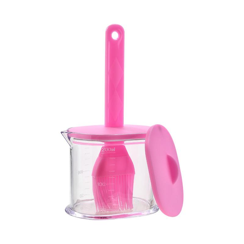 Barbecue Oil Container Brush Leak Proof Liquid Condiment Seasoning Oil Sauce Cream Bottle with Brush Kitchen Cooking Tools