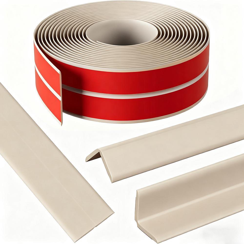 Self Adhesive Wall Corner Protector Flexible Peel and Stick Caulk Strip Free Cut 3m Floor Transition Strip Countertop