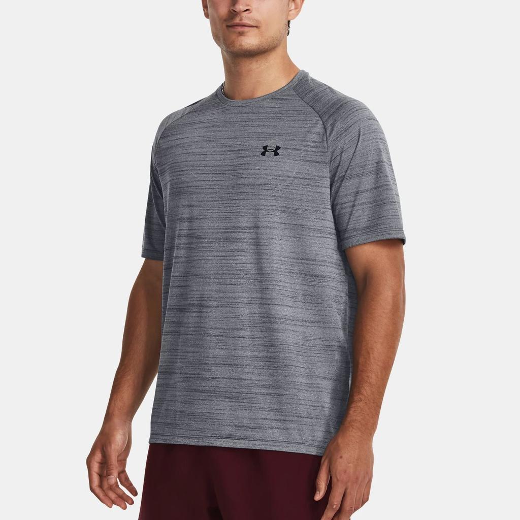 Under Armour Ua Tech™ 2.0 Tiger Logo Print Crew Neck Short Sleeve T-Shirt Men Tops Gray 1377843-012