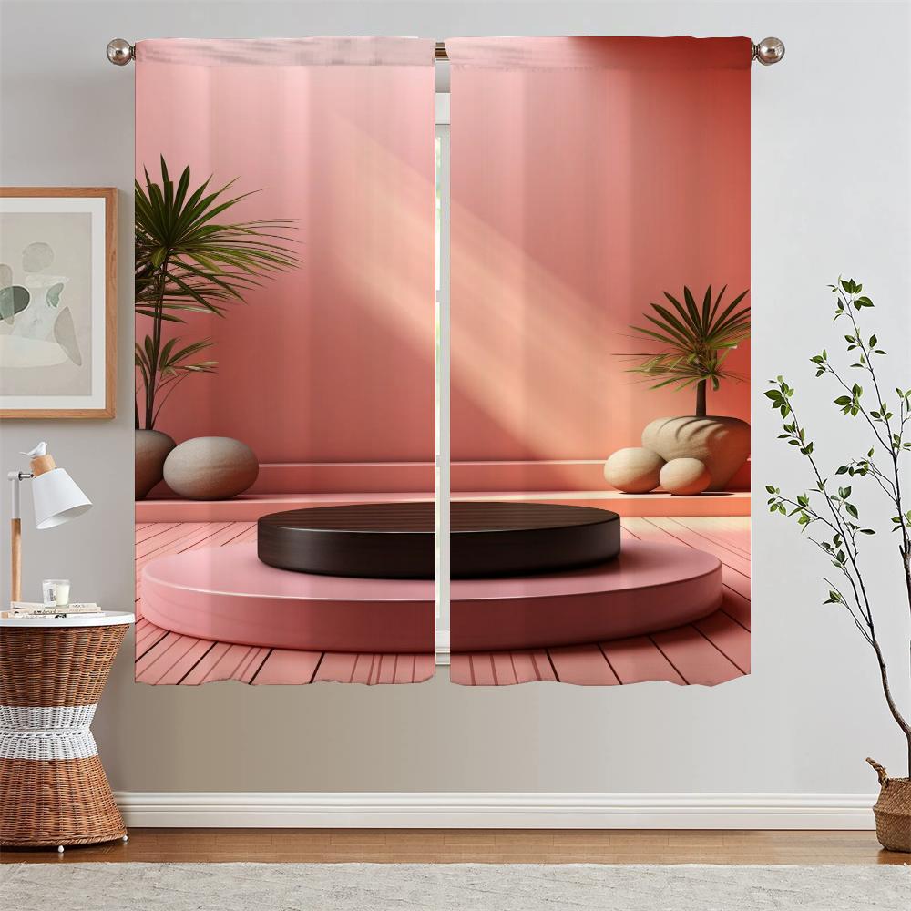 Morandi Pink Kitchen Curtains Salon 2 Cheap Pieces Short Window Curtains Home Chiffon Curtain Tiebacks Blinds Curls Tentacles
