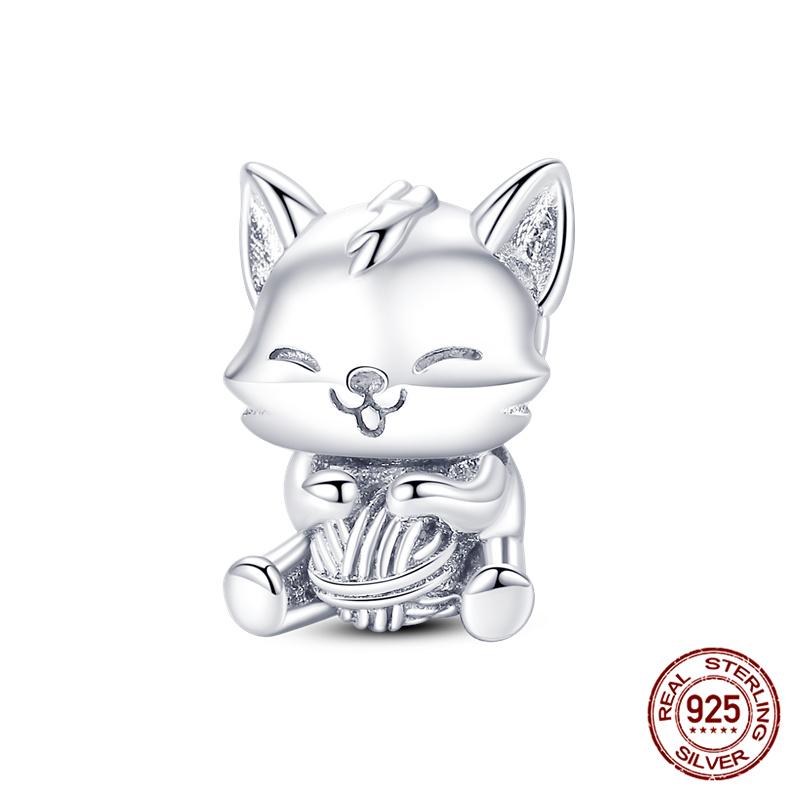 Originale Eulenperlen, 100 % Kupfer, Glückskatzen-Elefanten-Anhänger, passend für Originalarmbänder, DIY-Schmuckherstellung, Geschenk für Frauen