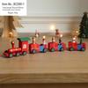 Wooden Snowman Train Christmas Tree Ornaments for Desktop or Shop Window