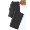Side strip sports women's casual pants Zhengzhou women's pants drape mother pants new Tencel cotton middle-aged and thin
