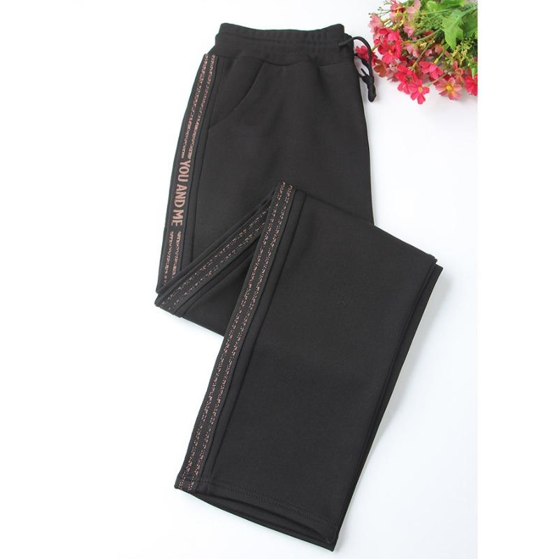 Side strip sports women's casual pants Zhengzhou women's pants drape mother pants new Tencel cotton middle-aged and thin